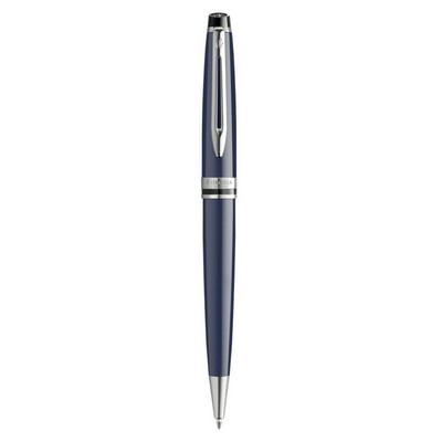 Waterman® Expert Blue Lacquer W/Chrome Trim Ballpen